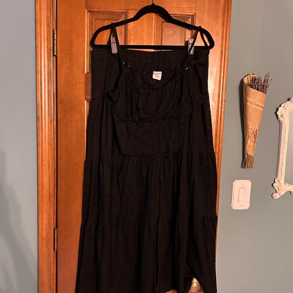 2 piece black Lace skirt set L